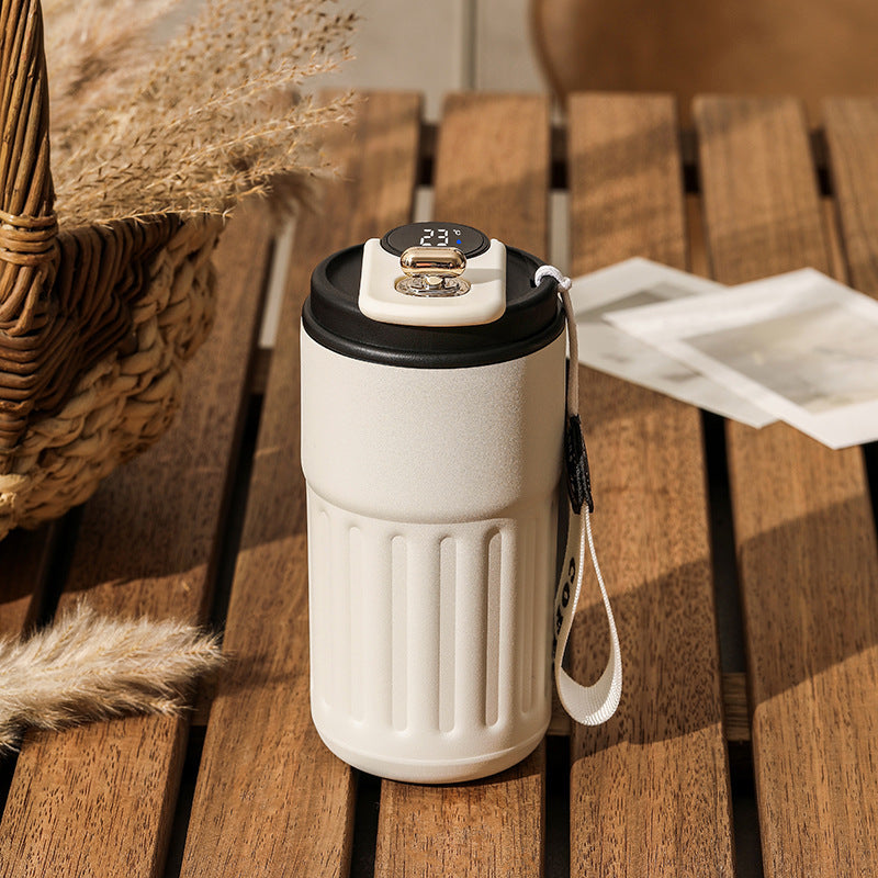 Smart Digital Thermal Bottle – 450ml Insulated Coffee & Water Mug