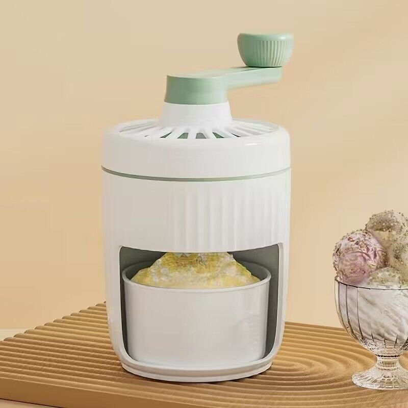 Hand-Cranked Ice Shaver – Manual Portable Ice Crusher & Snow Cone Maker