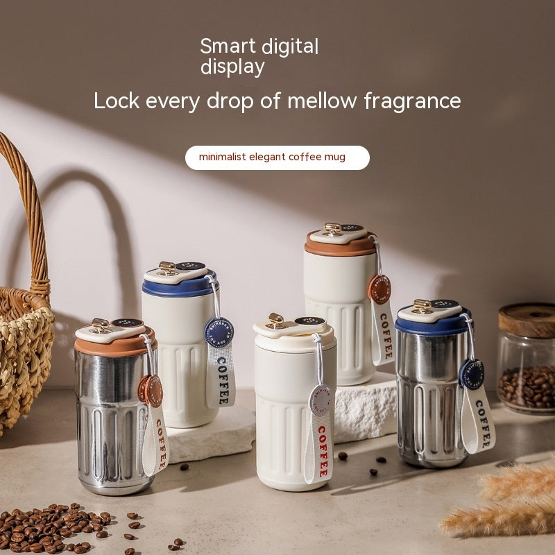Smart Digital Thermal Bottle – 450ml Insulated Coffee & Water Mug