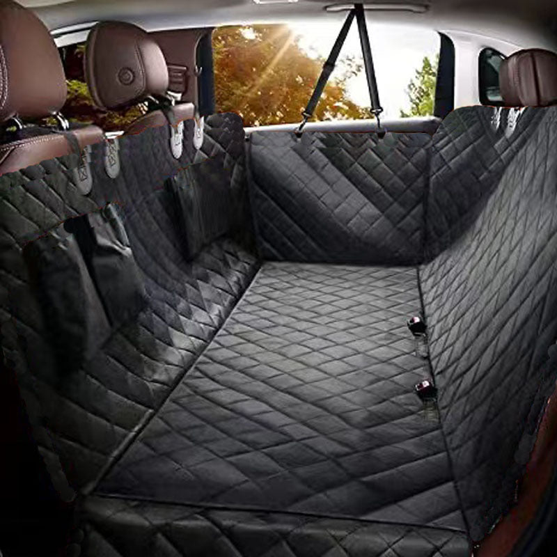 Waterproof Oxford Dog Car Seat Cover with Pockets – Machine Washable