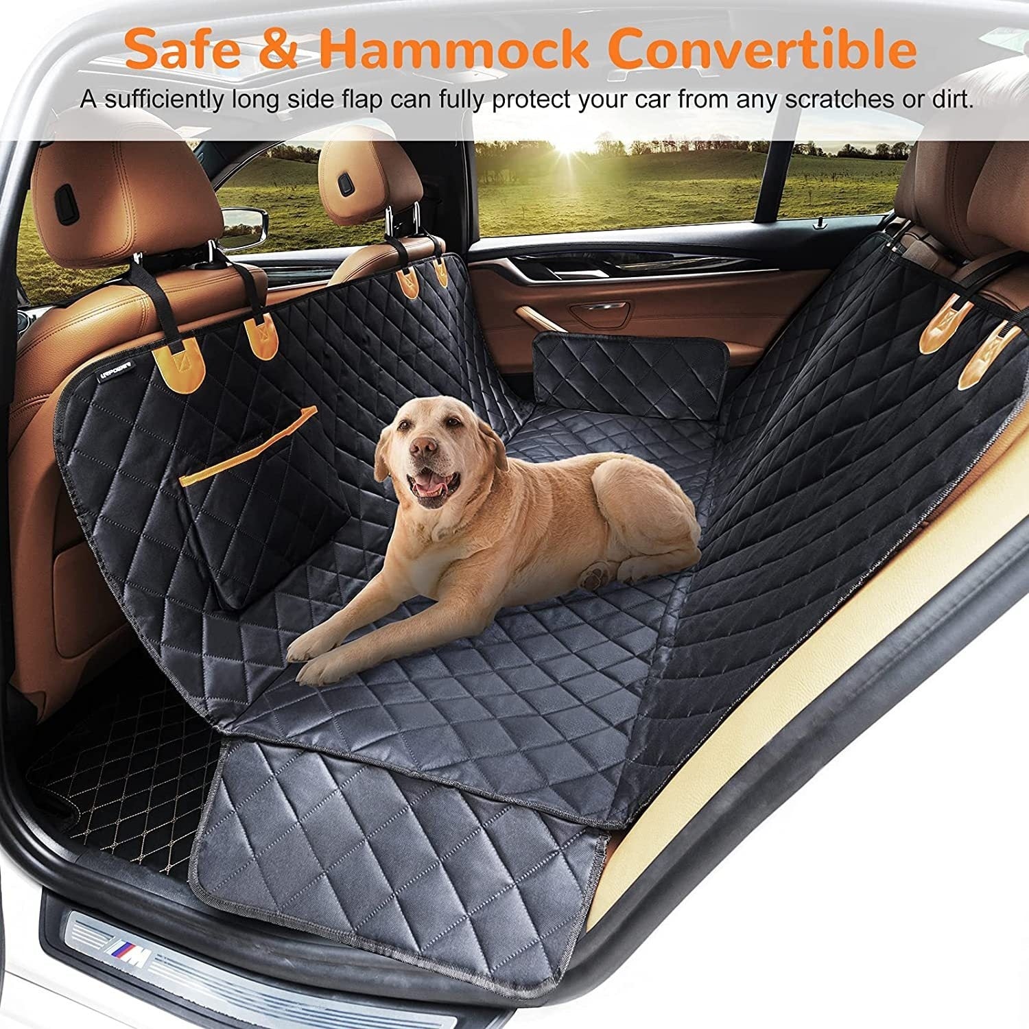 Deluxe Pet Car Seat Cover – Waterproof Dog Travel Rear Seat Cushion