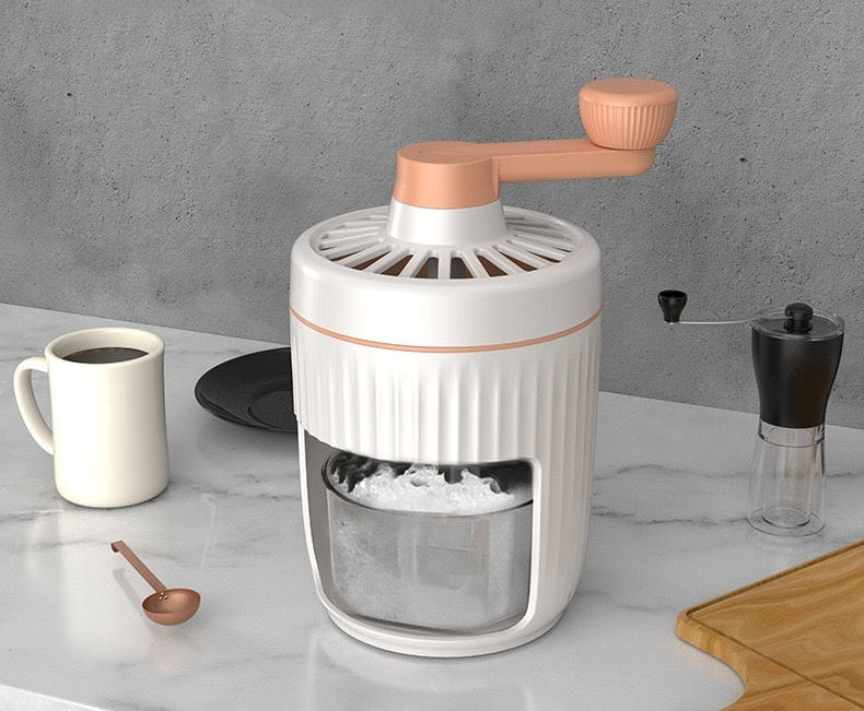 Hand-Cranked Ice Shaver – Manual Portable Ice Crusher & Snow Cone Maker