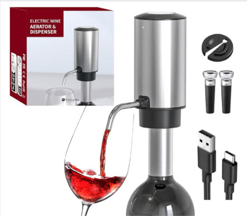 Stainless Steel Electric Wine Decanter – Automatic Pouring Device