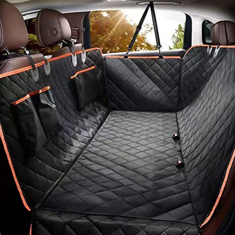 Waterproof Oxford Dog Car Seat Cover with Pockets – Machine Washable
