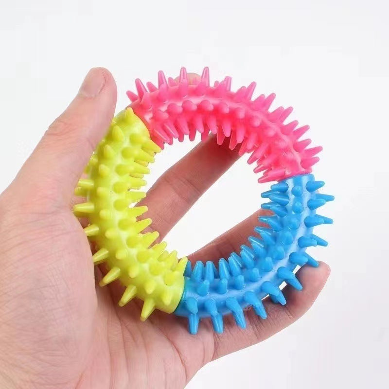 TPR Rubber Thorn Ring – Durable Bite-Resistant Chew Toy for Dogs