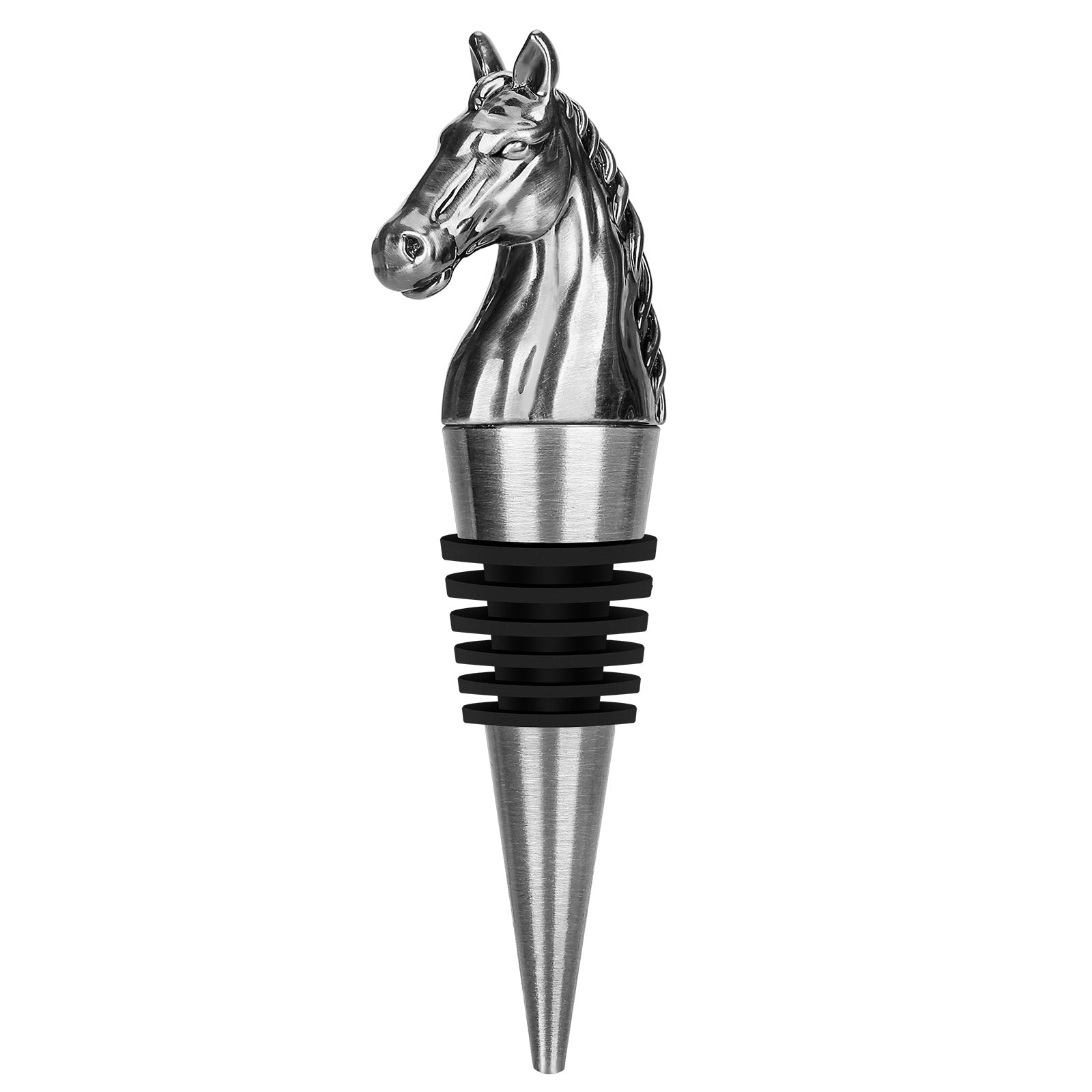 Luxury Horse Head Wine Bottle Stopper – Zinc Alloy Wine Saver Gift