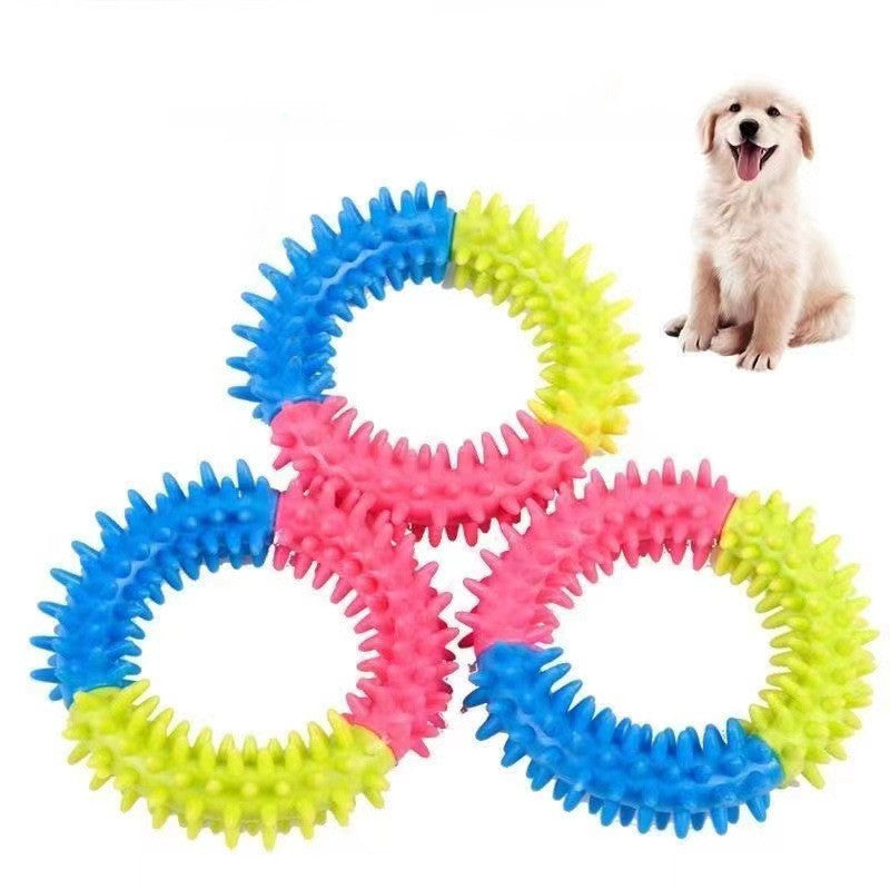 TPR Rubber Thorn Ring – Durable Bite-Resistant Chew Toy for Dogs