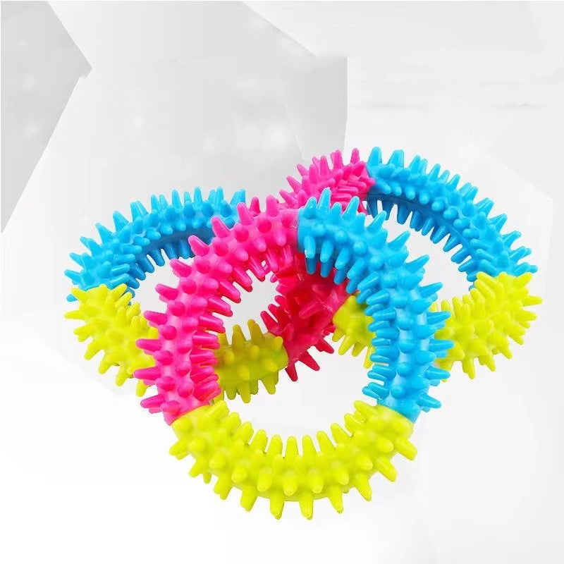 TPR Rubber Thorn Ring – Durable Bite-Resistant Chew Toy for Dogs