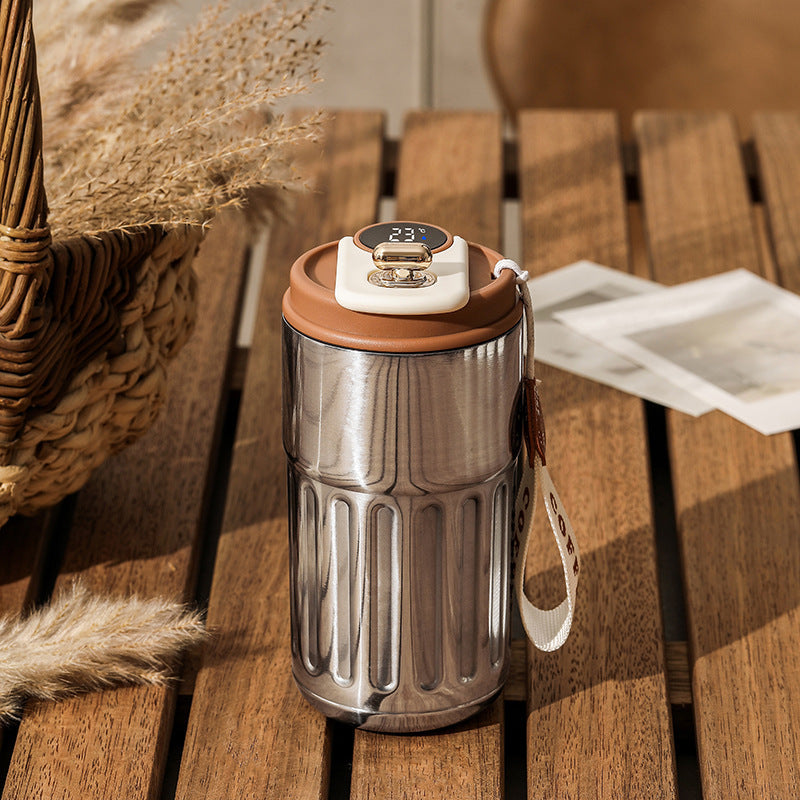 Smart Digital Thermal Bottle – 450ml Insulated Coffee & Water Mug