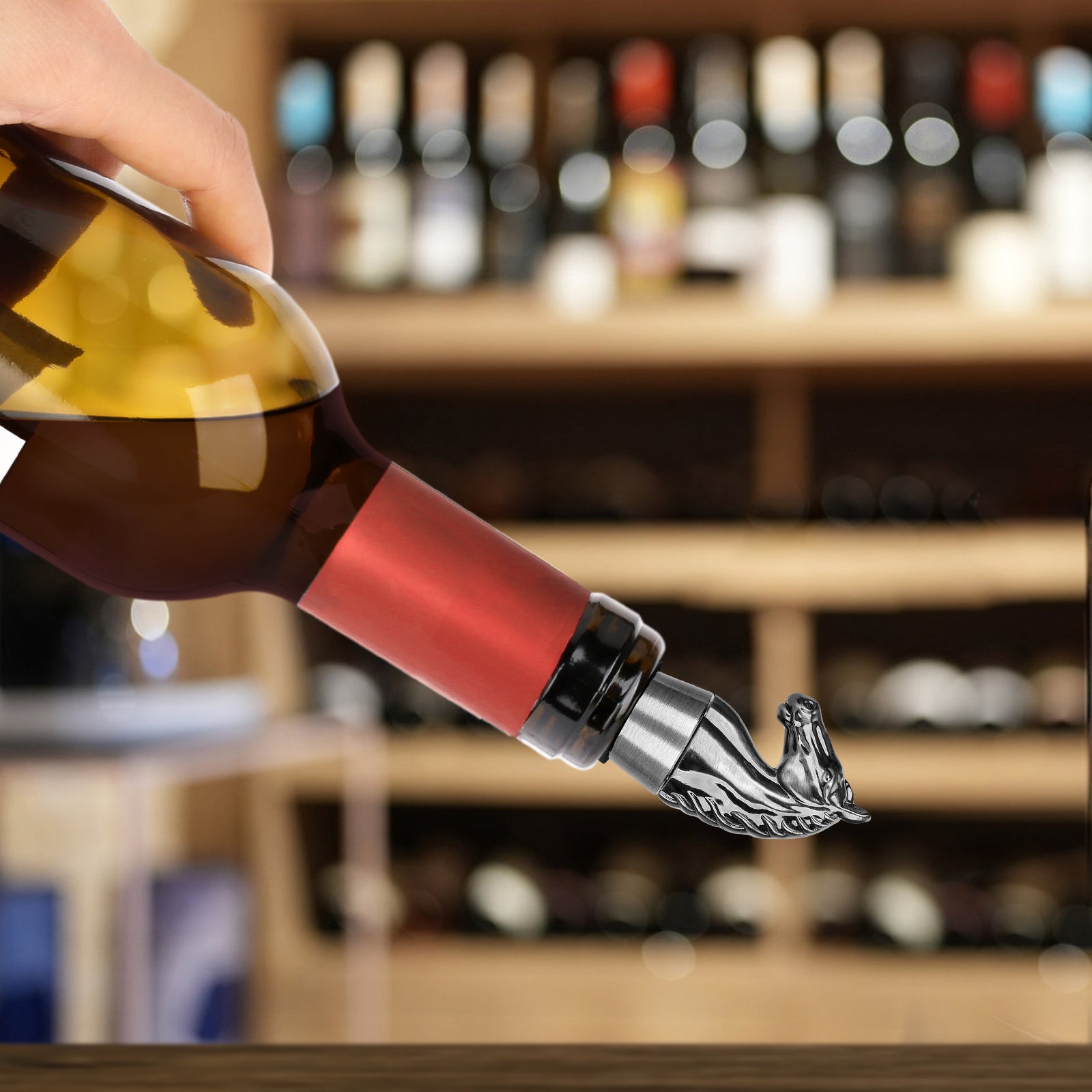 Luxury Horse Head Wine Bottle Stopper – Zinc Alloy Wine Saver Gift