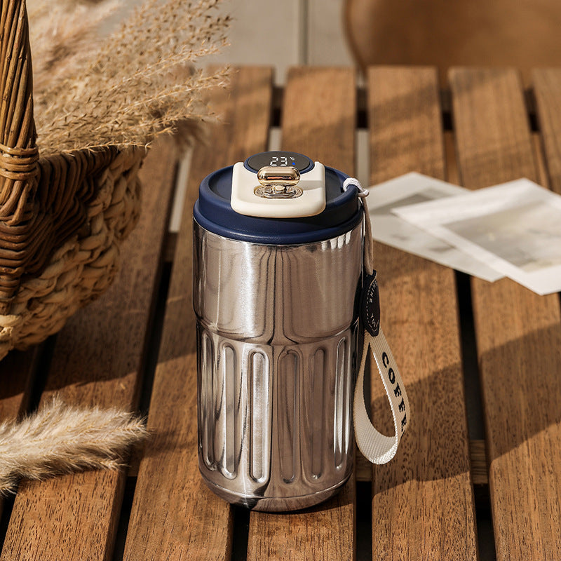 Smart Digital Thermal Bottle – 450ml Insulated Coffee & Water Mug